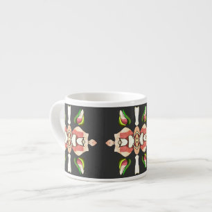 südwestliche Rosenrosa Espressoschale durch Espressotasse