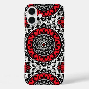 Südwestliche Sonne Mandala Batik, rot, schwarz und title_seo2
