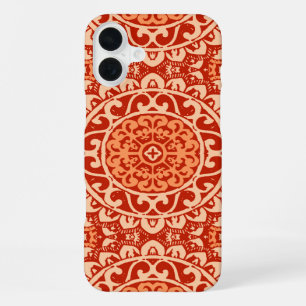 Südwestliche Sonnen-Mandala-Batik, Korallenorange iPhone Hülle