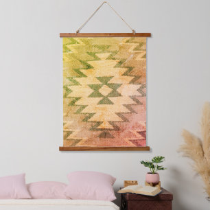 Südwestliche Wandkunst, warme gedämpfte Töne,  Wandteppich Mit Holzrahmen