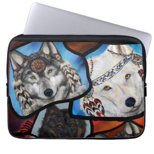 SÜDWESTLICHE WOLF-KUNST LAPTOPSCHUTZHÜLLE
