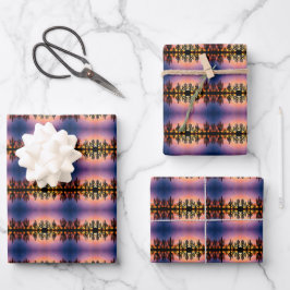Südwestliche Wüstenlandschaft Kaktus Sonnenaufgang Geschenkpapier Set