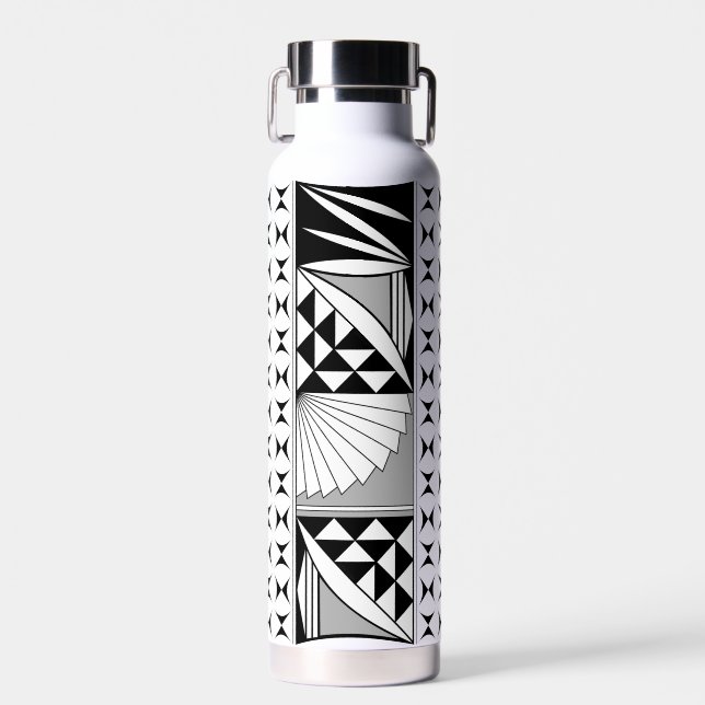 Südwestlicher Indianeraufgang in Grau Trinkflasche (Vorne)