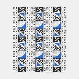 Südwestlicher Indianeraufstieg in Blau Fleecedecke