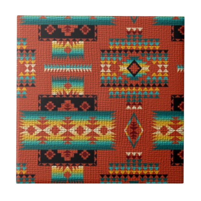 Südwestlicher Stil Muster Tile Fliese (Vorderseite)
