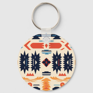 Südwestlicher tribaler Azteken-Geometrie-Boho Schlüsselanhänger