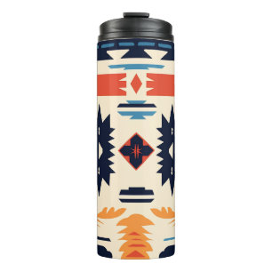 Südwestlicher tribaler Azteken-Geometrie-Boho Thermosbecher
