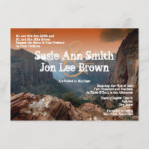 Südwestlicher Zion Canyon Hochzeitseinladungen