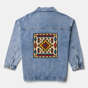 Südwestliches geometrisches indianisches Design Jeansjacke