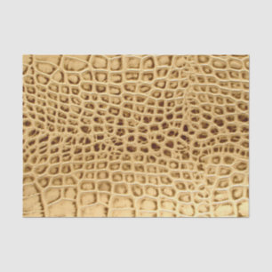 südwestliches Goldbraun Alligatorleder Seidenpapier