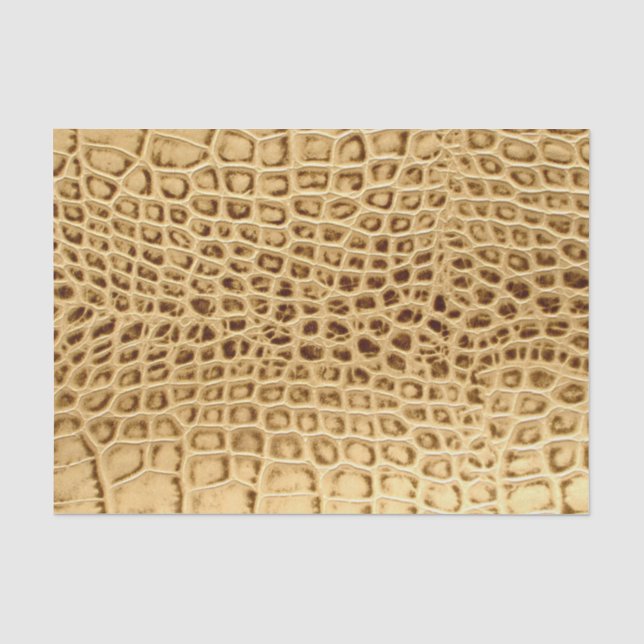 südwestliches Goldbraun Alligatorleder Seidenpapier (Vorderseite)