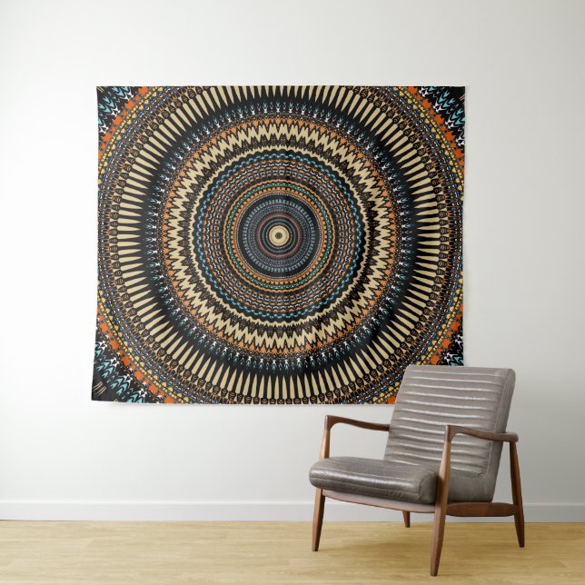 Südwestliches Mandala Design Wandteppich (Beispiel (Horizontal))