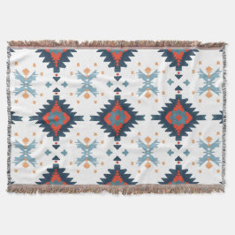 Südwestliches Muster für Blau und Rot Geometrie Decke