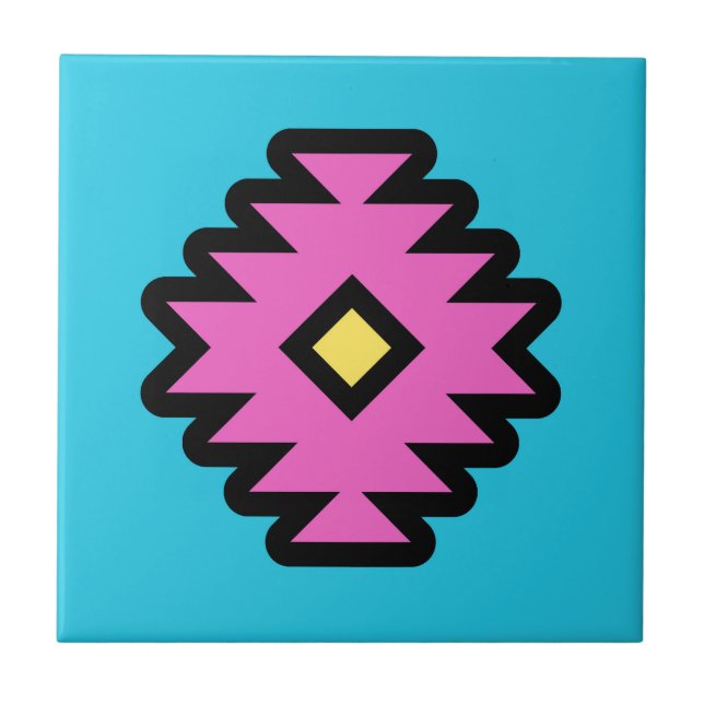 Südwestliches Pop-Art-Design Fliese (Vorderseite)