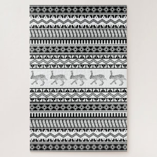 Südwestliches Schwarz-Weiß-Kaninchen-Geometrisches