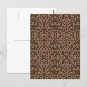 Südwestliches Stammes-Abstrakt-Muster-Kunst-Design Postkarte