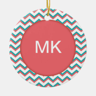 Südwestliches Zickzack Muster Keramikornament