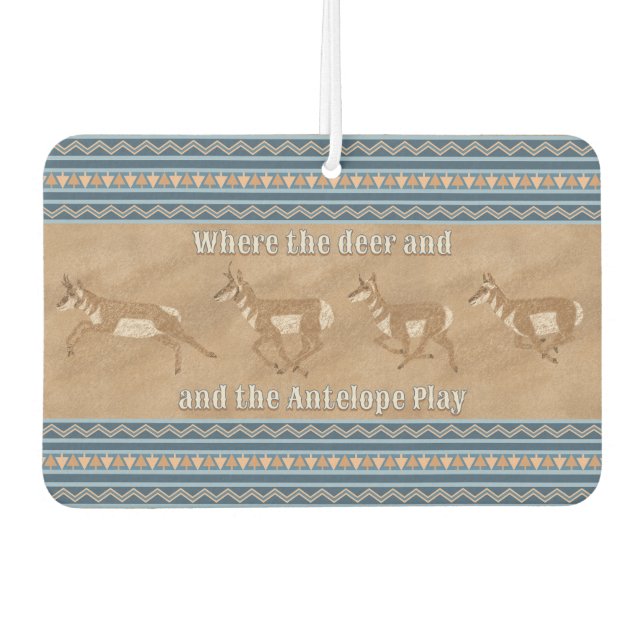 Südwestpronghorn Antelope Herd Personalisiert Autolufterfrischer (Vorderseite)