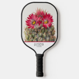 Südwestrustikaler Holzroter Blume Cactus Wire Pickleball Schläger