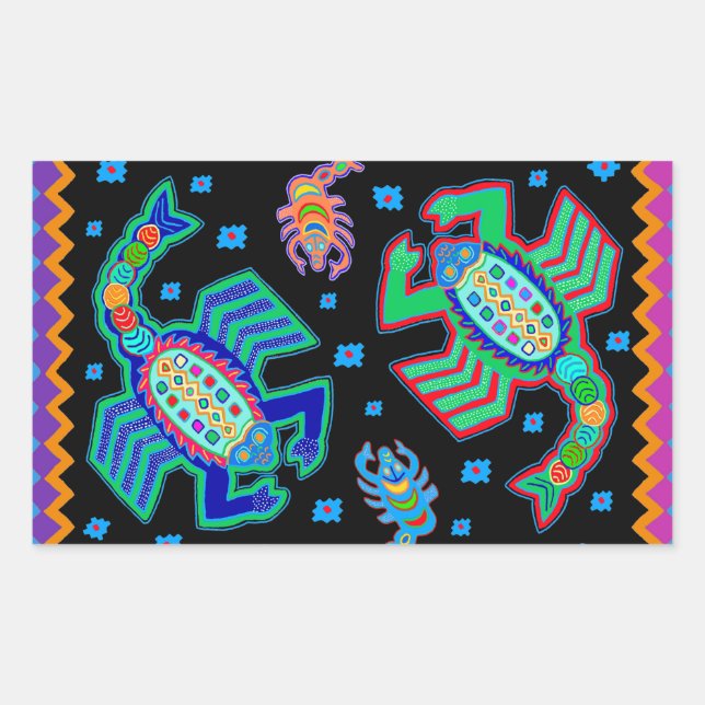 Südwestskorpione an meiner Mauer Rechteckiger Aufkleber (Vorderseite)