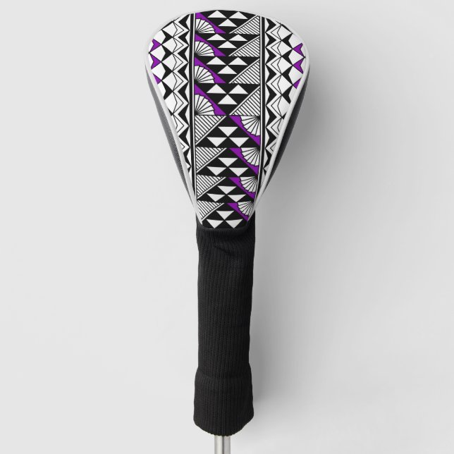 Südwestsonne und Regen im Lila Golf Head Cover Golf Headcover (Vorderseite)