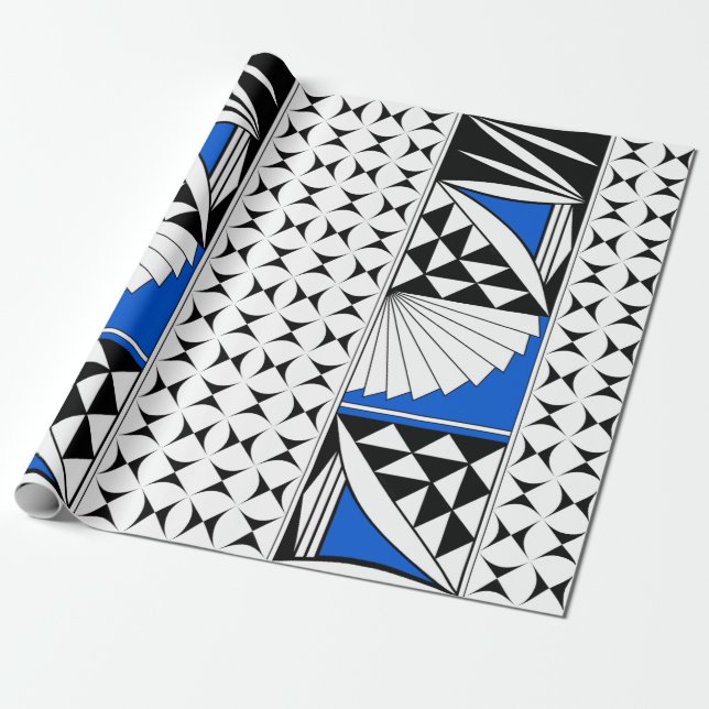 Südwestsonnenaufgang in Blau Geschenkpapier (Ungerollt)