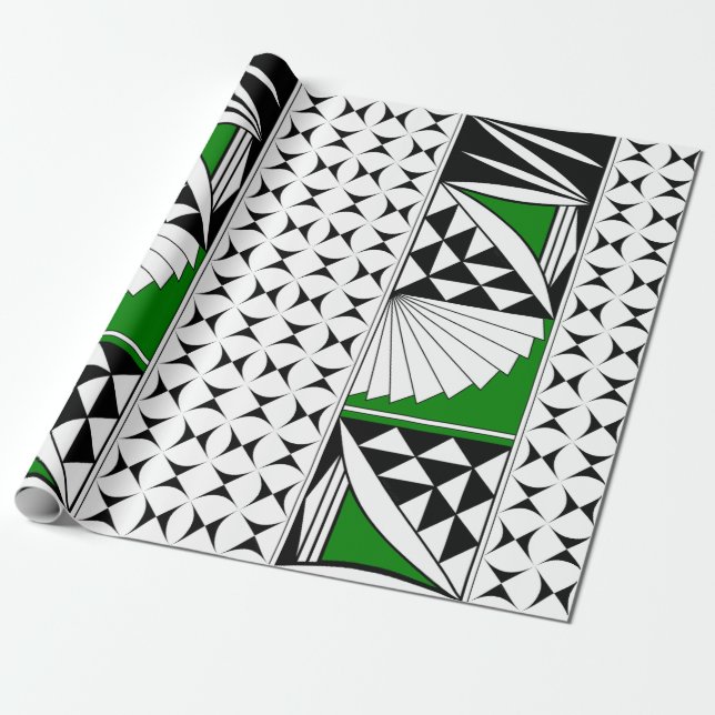 Südwestsonnenaufgang in Grün Geschenkpapier (Ungerollt)