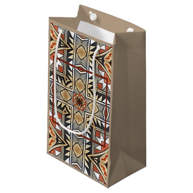 Südwesttonwaren-Kunst-abstrakte Geschenk-Tasche Kleine Geschenktüte (Vorderseite Schrägansicht)