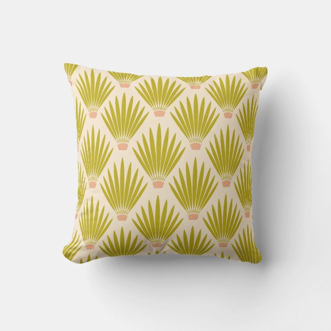 Südwestwüste Palm Blätter Yucca Pflanze - Creme Kissen (Vorderseite)