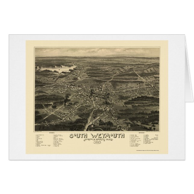 SüdWeymouth, panoramische Karte MAs - 1885 (Vorderseite (Horizontal))