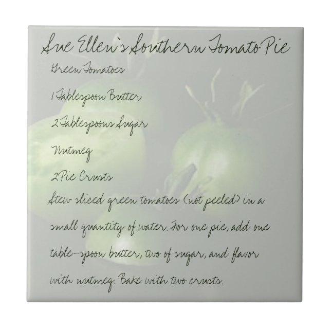 Sue Ellens südliche Tomate-Torte Fliese (Vorderseite)