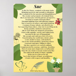 "Sue"-Gedicht Poster