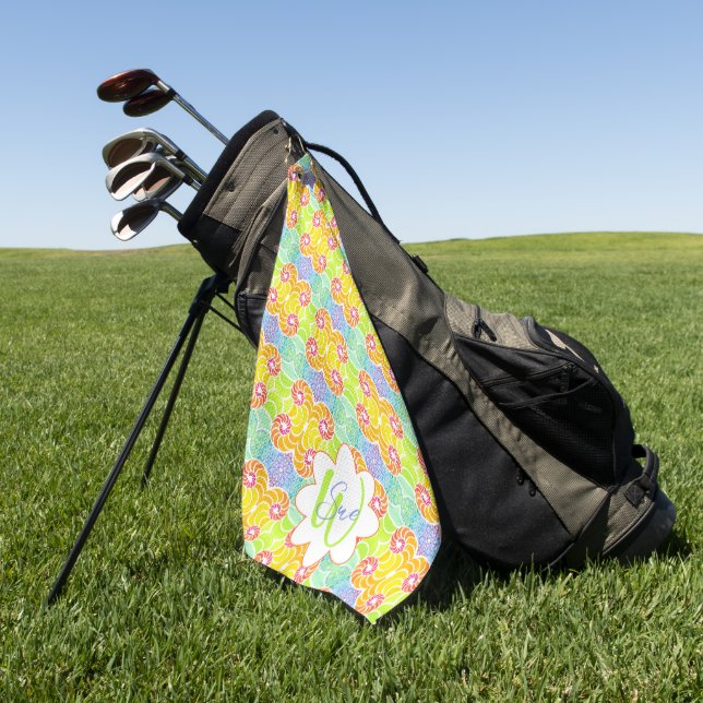 Sue Mosaic Golf Towel Golfhandtuch (Gras)