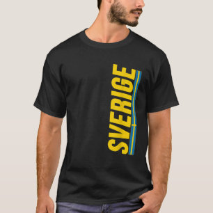 Suède T-shirt Swedish Drapeau Sverige Cadeau Aimer