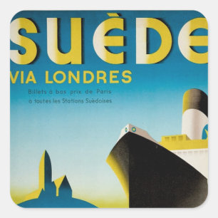 Süede via Londres Quadratischer Aufkleber