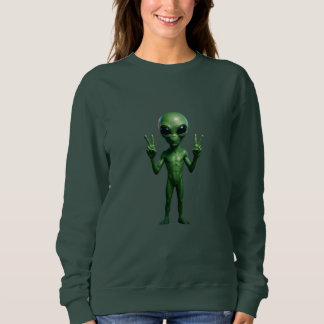 SUÉTER FEMININA Extraterrestre futurista Sweatshirt