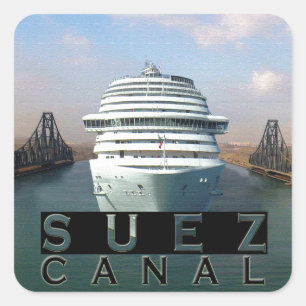 Suez Canal Quadratischer Aufkleber