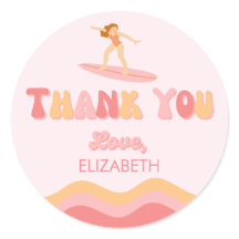 Sufer Birthday Girl - Favoriser Sticker Sac
