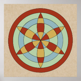 Suffolk Hexafoil (Daisy Wheel), Hexenmark Poster