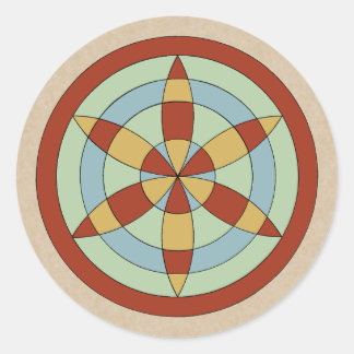 Suffolk Hexafoil (Daisy Wheel), Hexenmark Runder Aufkleber