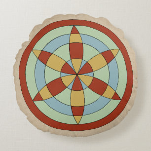 Suffolk Hexafoil (Daisy Wheel), Hexenmark Rundes Kissen