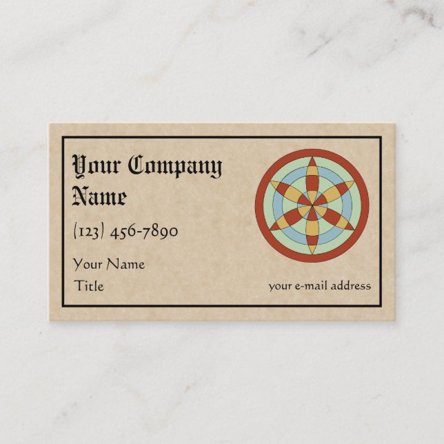 Suffolk Hexafoil (Daisy Wheel) Witch Mark Visitenkarte (Vorderseite)