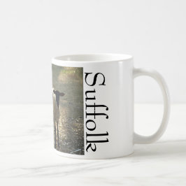Suffolk-Schafe im Sonnenlicht Kaffeetasse