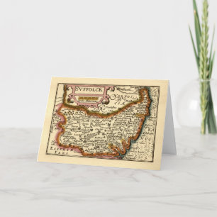 Suffolk (Suffolck) Landkreis England Antike Karte