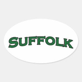 Suffolk Virginia-Logo für den Angebotstext Ovaler Aufkleber