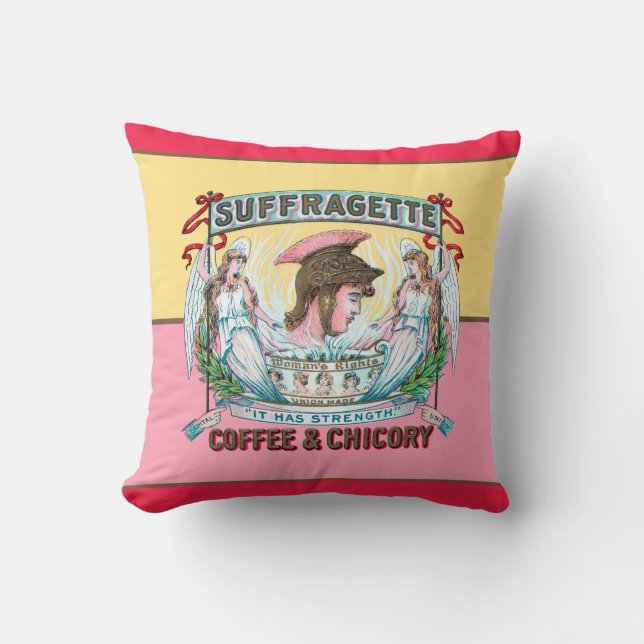 Suffragette Coffee & Chicory Kissen (Vorderseite)