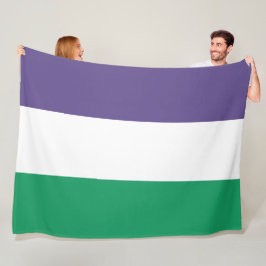 Suffragette Flag Fleecedecke