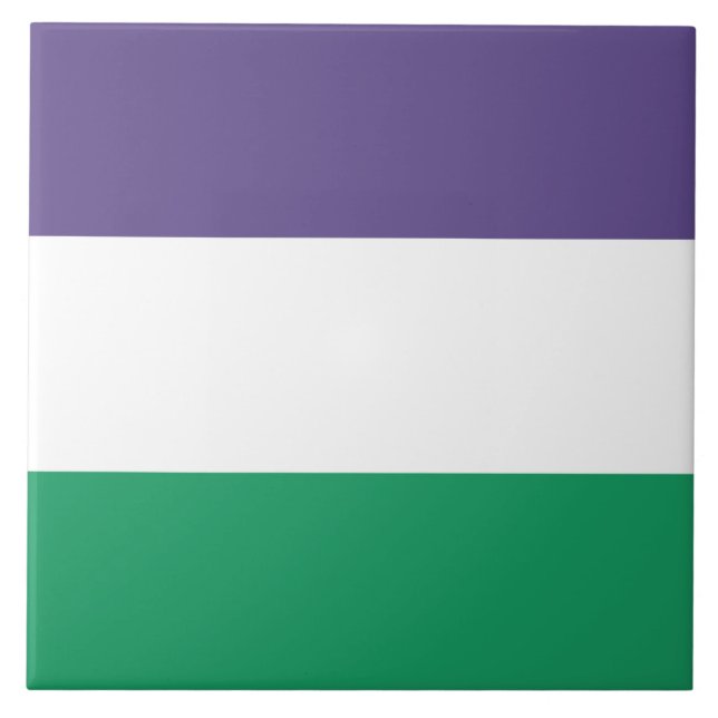 Suffragette Flag Fliese (Vorderseite)