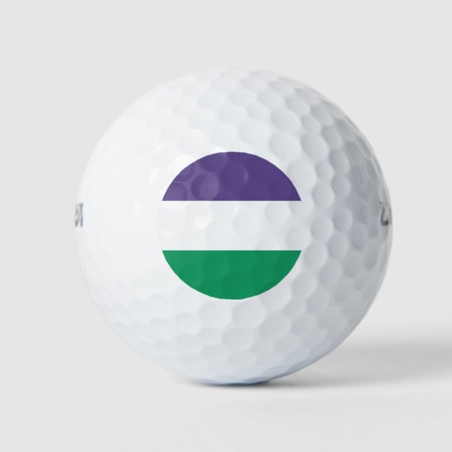 Suffragette Flag Golfball (Vorderseite)