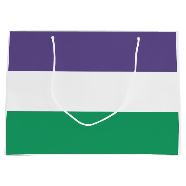 Suffragette Flag Große Geschenktüte (Vorderseite)